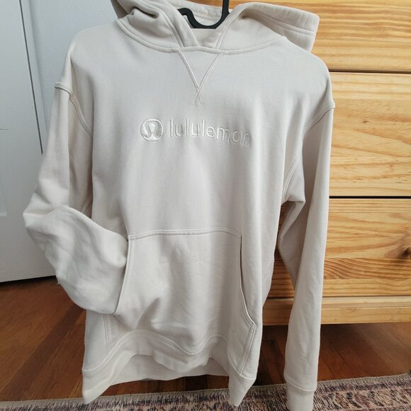 Lululemon All Yours Hoodie Cream French Terry Graphic Size 4 - Picture 2 of 11